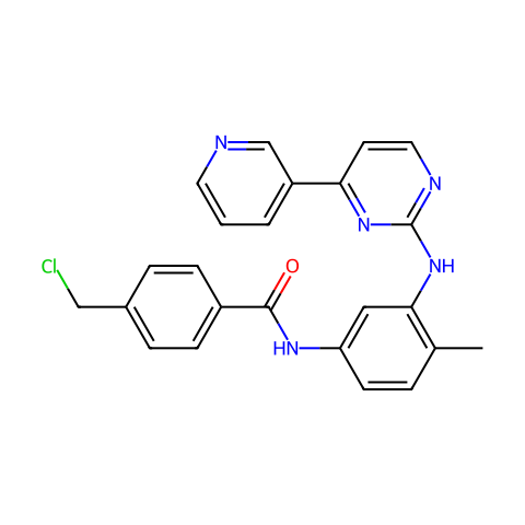 N-[4-Methyl-3-(4-pyridin-3-yl-pyrimidin-2-ylamino)-phenyl]-4-chloromethyl Benzamide结构图