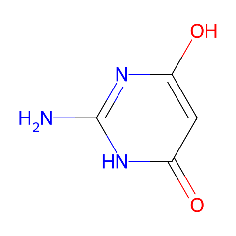 2-氨基-4,6-二羟基嘧啶结构图