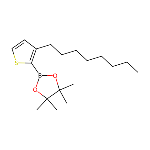 3-正辛基-2-(4,4,5,5-四甲基-1,3,2-二氧硼戊环-2-基)噻吩结构图