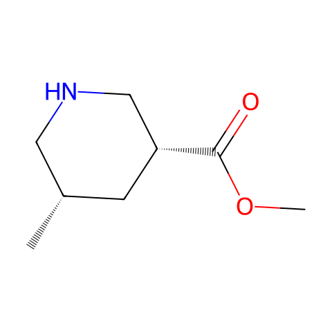 3-Piperidinecarboxylicacid,5-methyl-,methylester,(3R,5S)-(9CI)结构图
