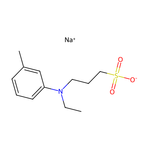 N-乙基-N-(3-磺丙基)-3-甲基苯胺钠盐结构图