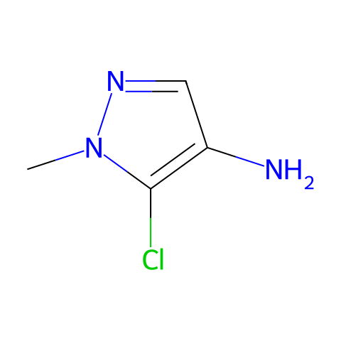 5-chloro-1-methyl-1H-pyrazol-4-amine结构图