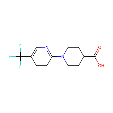 1-[5-(三氟甲基)-2-吡啶]哌啶-4-羧酸结构图