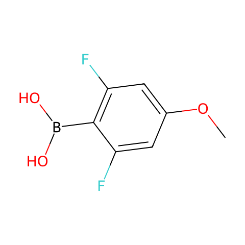 2.6-二氟-4-甲氧基苯硼酸(含不同数量的酸酐)结构图