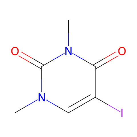 5-碘-1,3-二甲基尿嘧啶结构图