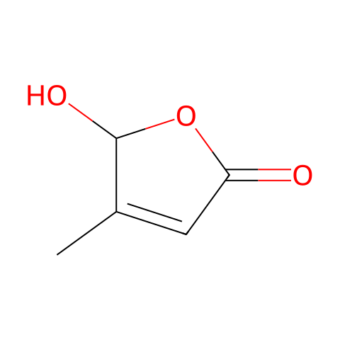 4-甲基-5-羟基呋喃-2-酮结构图