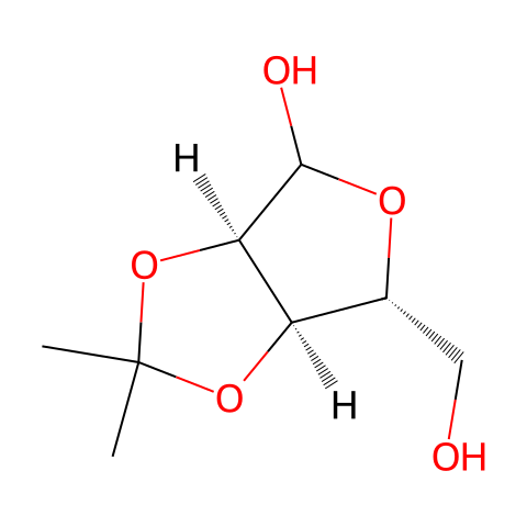 2,3-O-Isopropylidene-D-ribofuranose结构图