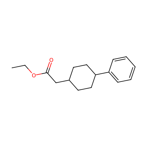 Cyclohexaneacetic acid, 4-phenyl-, ethyl ester结构图