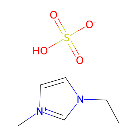 1-乙基-3-甲基咪唑鎓硫酸氢盐结构图