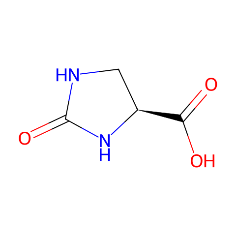 2-咪唑烷酮-4-羧酸结构图