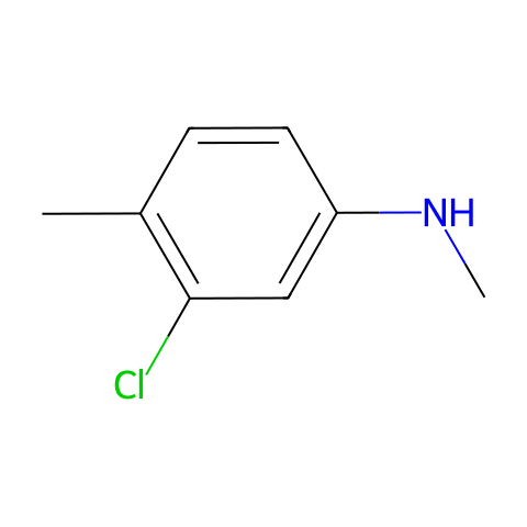 3-氯-N，4-二甲基苯胺结构图