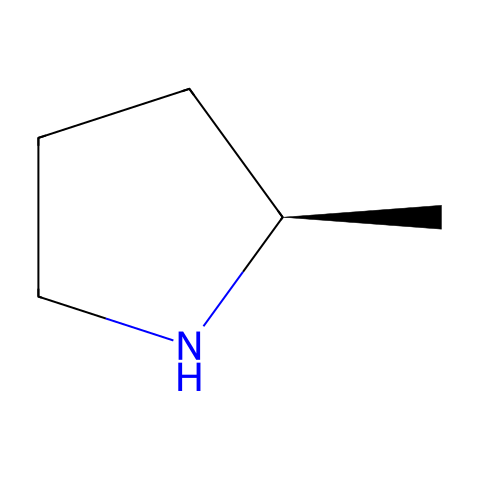 (R)-2-甲基吡咯烷结构图
