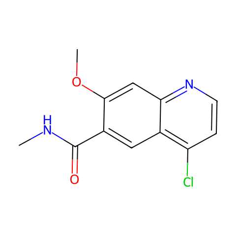 4-chloro-7-methoxy-N-methylquinoline-6-carboxamide结构图