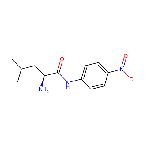 L-亮氨酸-4-硝基苯胺(Leu-pNA)结构图
