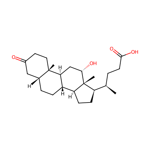 3-Oxo-12α-hydroxy-5β-cholanoic Acid结构图
