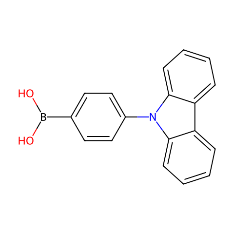 4-(9-咔唑基)苯硼酸 (含不定量的酸酐)结构图