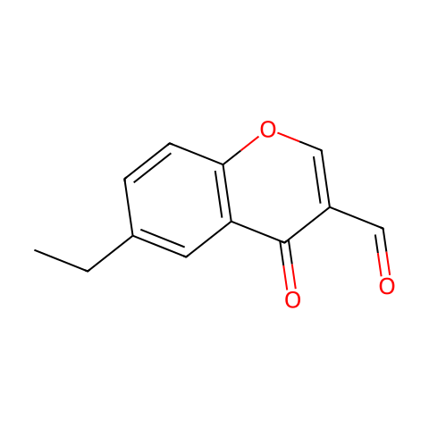 6-乙基-3-甲酰基色酮结构图