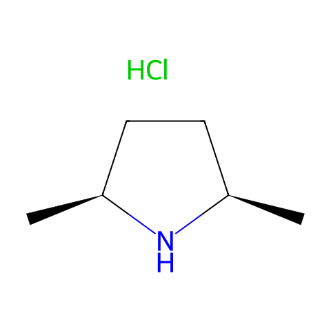 cis-2,5-dimethylpyrrolidine;hydrochloride结构图