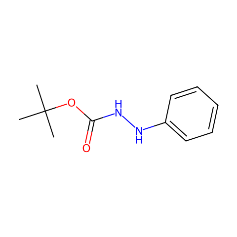 1-(叔丁氧基羰基)-2-苯肼结构图