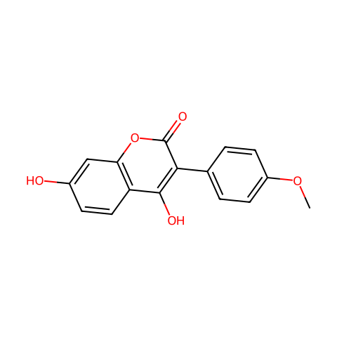 4,7-dihydroxy-3-(4-methoxyphenyl)-2H-chromen-2-one结构图