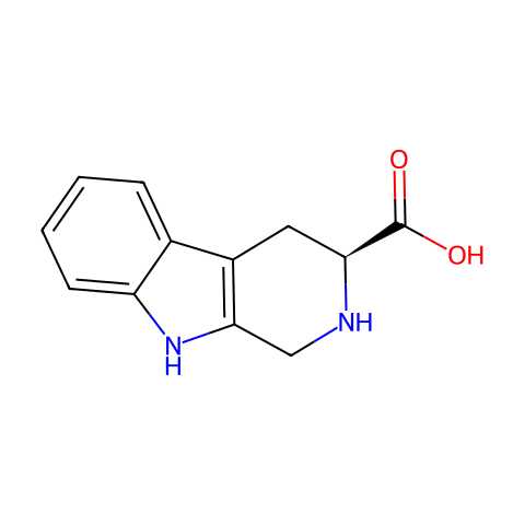 (S)-2,3,4,9-四氢-1H-吡啶[3,4-B]吲哚-3-羧酸结构图