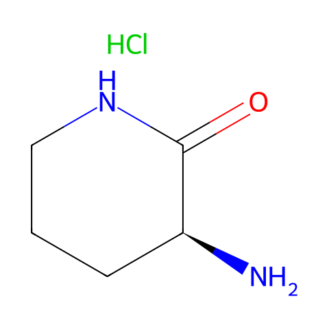 (S)-3-氨基-2-哌啶酮盐酸盐结构图