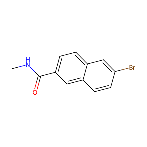 6-bromo-N-methyl-2-naphthamide结构图