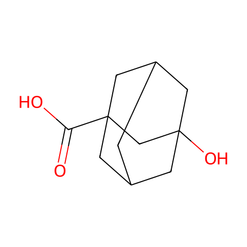 3-羟基金刚烷-1-羧酸结构图