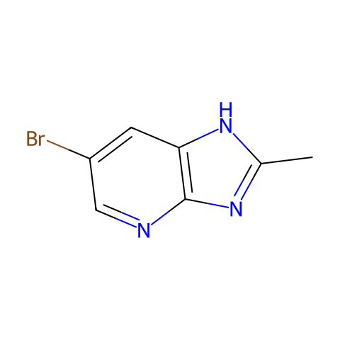 6-溴-2-甲基-1H-咪唑并[4,5-b]吡啶结构图