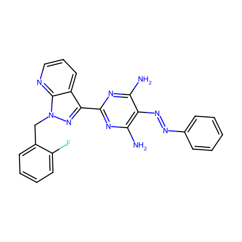 4,6-Pyrimidinediamine, 2-[1-[(2-fluorophenyl)methyl]-1H-pyrazolo[3,4-b]pyridin-3-yl]-5-(phenylazo)-结构图