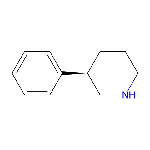 (R)-3-苯基哌啶结构图