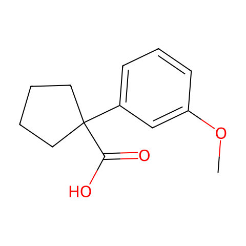 1-(3-甲氧基苯基)环戊烷甲酸结构图
