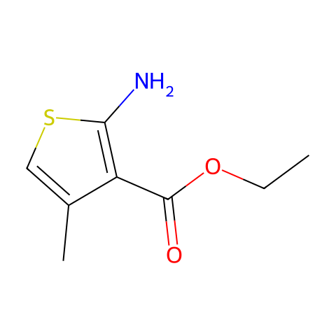 2-氨基-4-甲基噻吩-3-羧酸乙酯结构图