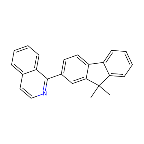 1-(9,9-二甲基芴-2-基)异喹啉结构图