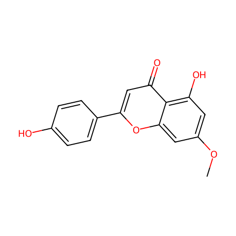 芫花素 分子结构图