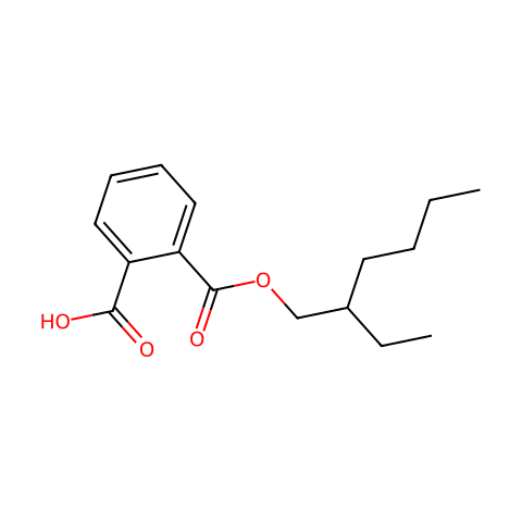 邻苯二甲酸单(2-乙基己基)酯结构图