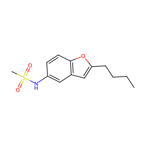 2-Butyl-5-[methanesulfonamido]benzofuran结构图