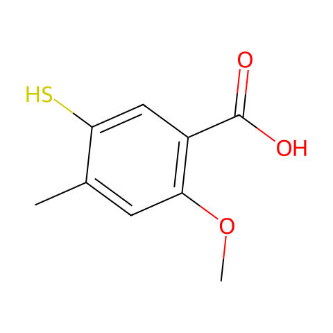 5-mercapto-2-methoxy-4-methylbenzoic acid结构图