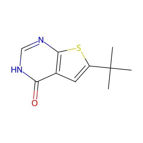 6-叔丁基-3H-噻吩[2,3-D]嘧啶-4-酮结构图