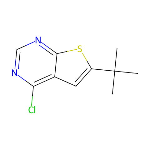 6-叔丁基-4-氯-噻吩[2,3-D]嘧啶结构图