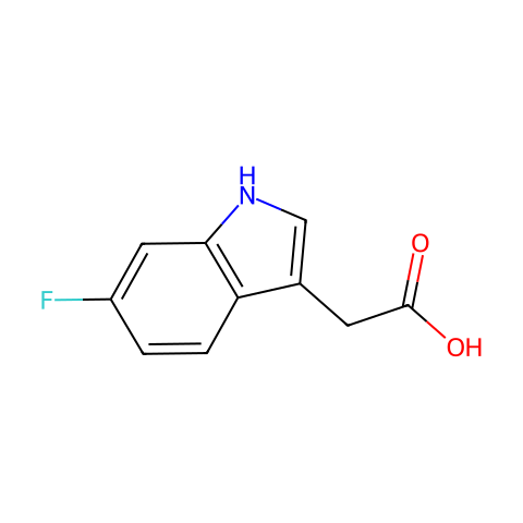 6-氟吲哚-3-乙酸结构图