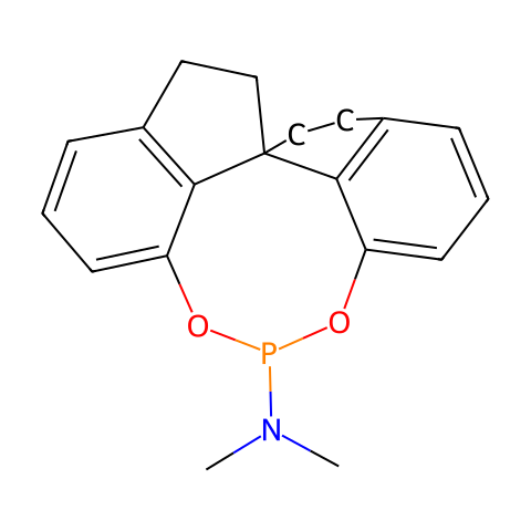 (11aS)-10,11,12,13-四氢-N,N-二甲基二茚并[7,1-de:1',7'-fg][1,3,2]二氧杂磷杂环辛二烯-5-胺结构图