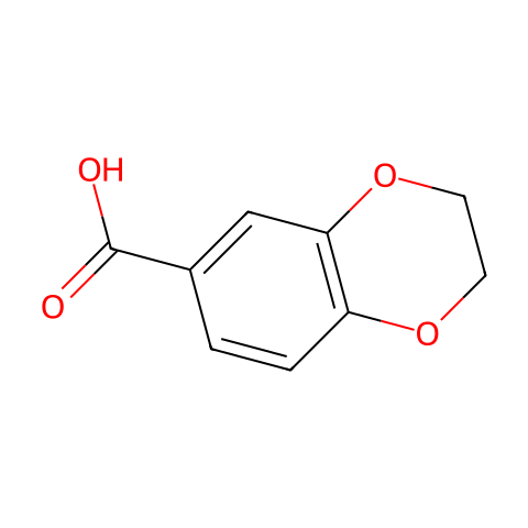 1,4-Benzodioxane-6-Carboxylic Acid结构图