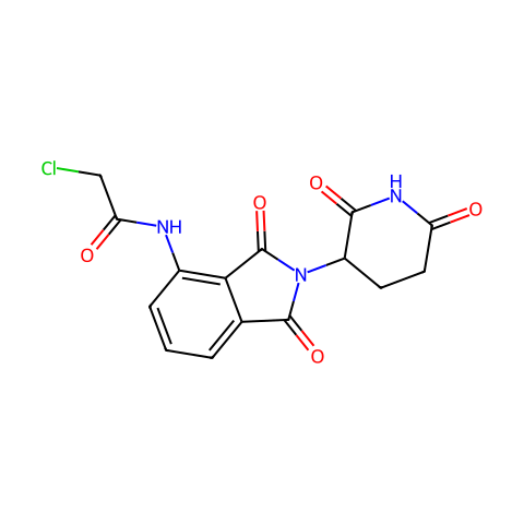 2-氯-N-(2-(2,6-二氧代哌啶-3-基)-1,3-二氧代异吲哚啉-4-基)乙酰胺结构图