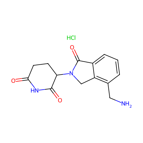 3-(7-氨基亚甲基-3-氧代-1H-异吲哚-2-基)哌啶-2,6-二酮结构图