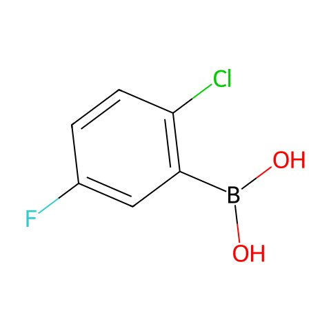 2-氯-5-氟苯硼酸 (含不同量的酸酐)结构图