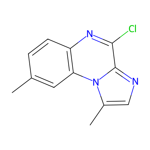 Imidazo[1,2-a]quinoxaline, 4-chloro-1,8-dimethyl-结构图