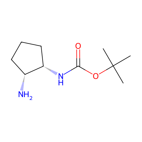 (1S，2R)-2-氨基-1-(Boc-氨)环戊烷结构图