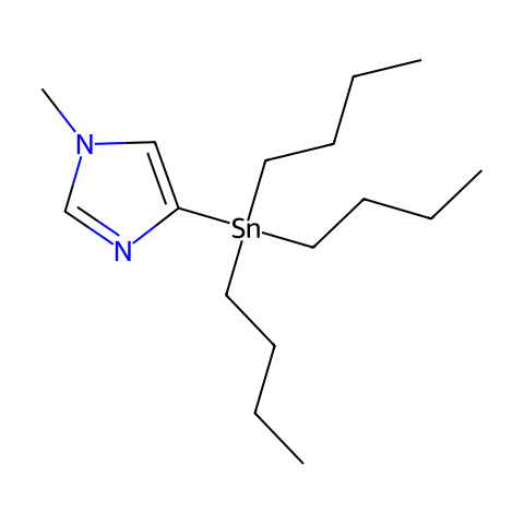 N-甲基-4-(三丁基锡基)咪唑结构图