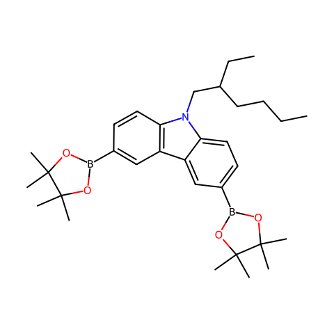 9-(2-乙基己基)-3,6-双(4,4,5,5-四甲基-1,3,2-二噁硼烷-2-基)-9H-咔唑结构图